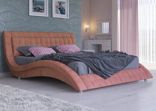 Кровать Атлантико, цвет: Лофти Рыжий Кровать Атлантико, цвет: Лофти Рыжий