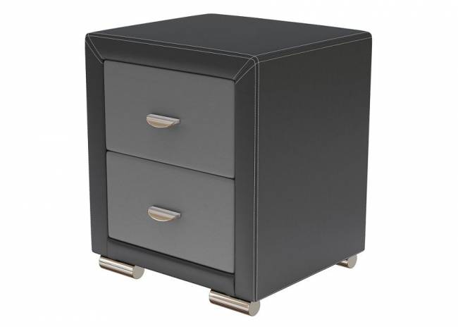 Тумба Orma Soft 2, цвет: Экокожа Темно-серый/Серый Тумба Orma Soft 2, цвет: Экокожа Темно-серый/Серый