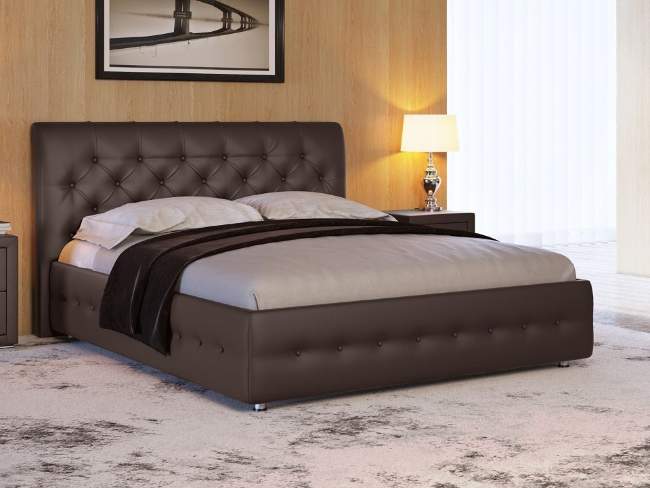 Кровать Life 4, цвет: Экокожа Коричневая Кровать Life 4, цвет: Экокожа Коричневая