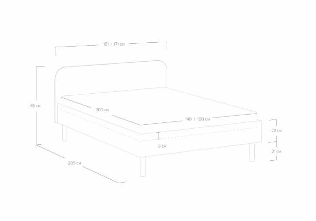 Кровать Hanna с основанием