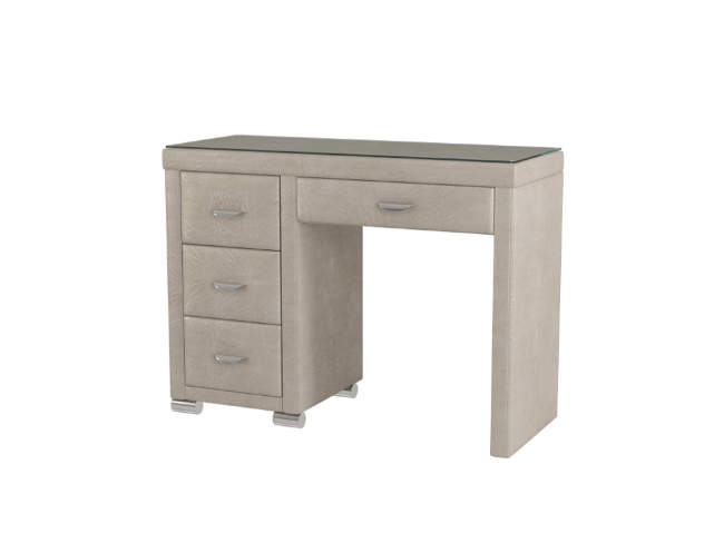 Туалетный стол OrmaSoft-2 (4 ящика) левый, цвет: Экокожа Жемчуг