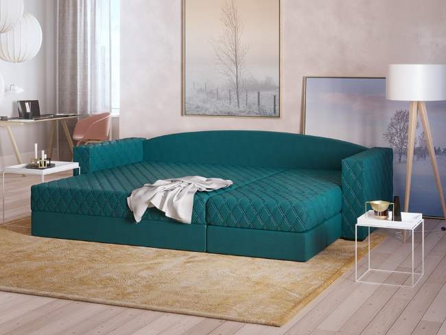 Диван угловой с пуфом Ergonomic ambition