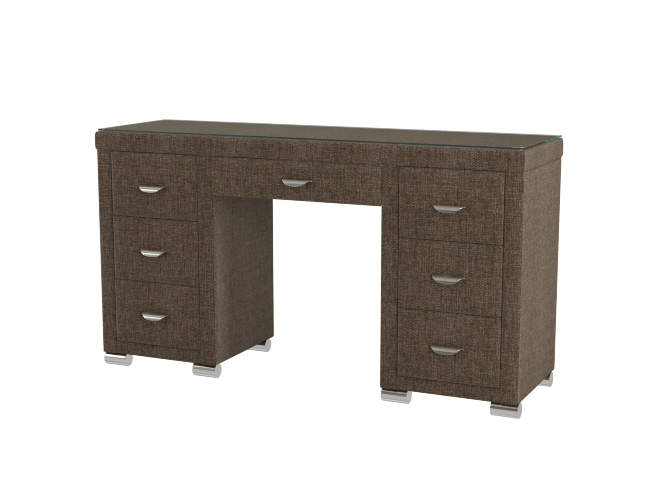 Туалетный стол OrmaSoft 2 (7 ящиков), цвет: Глазго Коричневый Туалетный стол OrmaSoft 2 (7 ящиков), цвет: Глазго Коричневый