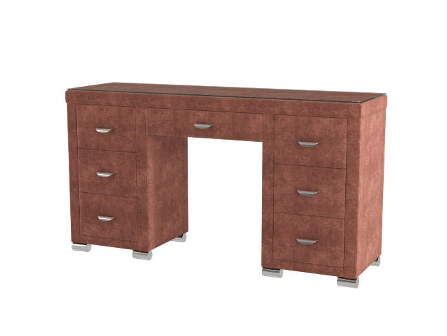 Туалетный стол OrmaSoft 2 (7 ящиков), цвет: Лофти Рыжий Туалетный стол OrmaSoft 2 (7 ящиков), цвет: Лофти Рыжий