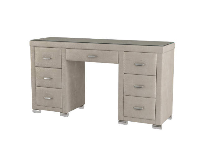 Туалетный стол OrmaSoft 2 (7 ящиков), цвет: Экокожа Жемчуг Туалетный стол OrmaSoft 2 (7 ящиков), цвет: Экокожа Жемчуг